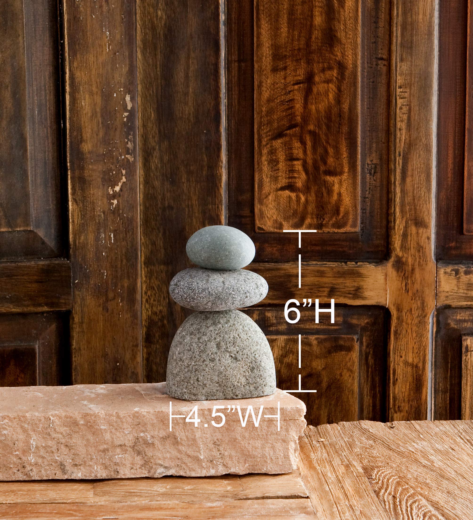 Amazon.com: Natural River (Triple) Stone Rock Cairn Sculpture